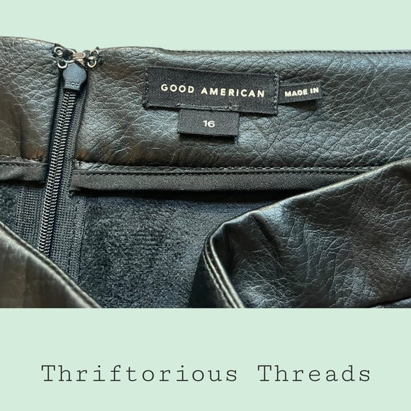 Good American Black Faux Leather Maxi Skirt - Picture 5 of 6